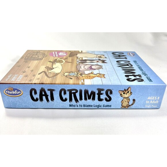 Cat Crimes "Who's to Blame Logic Game" by Think Fun Board Game Complete - Picture 4 of 12